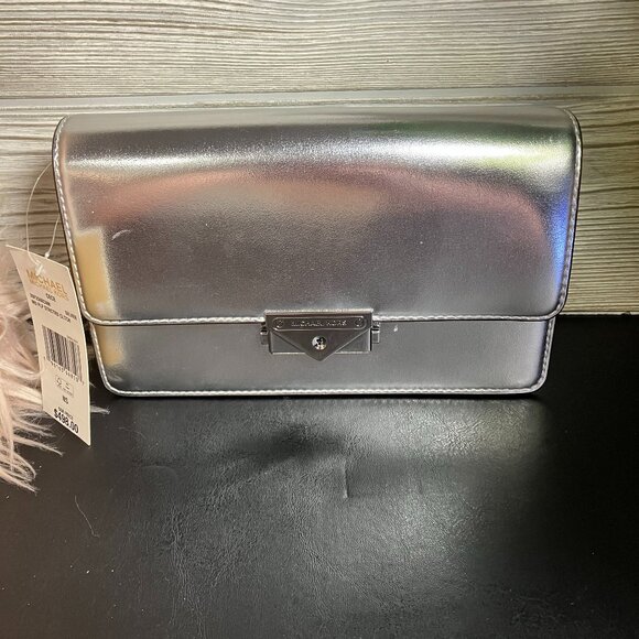 NWT Michael Kors Silver Handbag - Picture 1 of 3